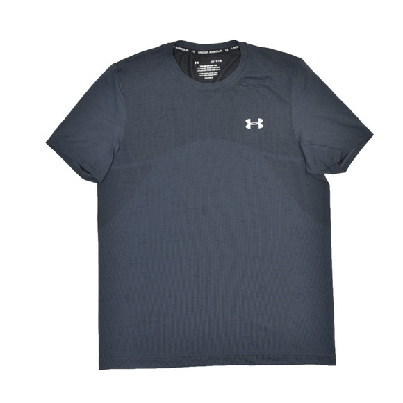 Under Armour Men's Gray Seamless T-Shirt Regular Size L Gym Run Athletic - Picture 1 of 8